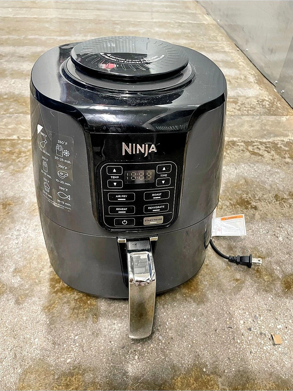 Ninja 4-Quart Air Fryer Black Kitchen Appliance